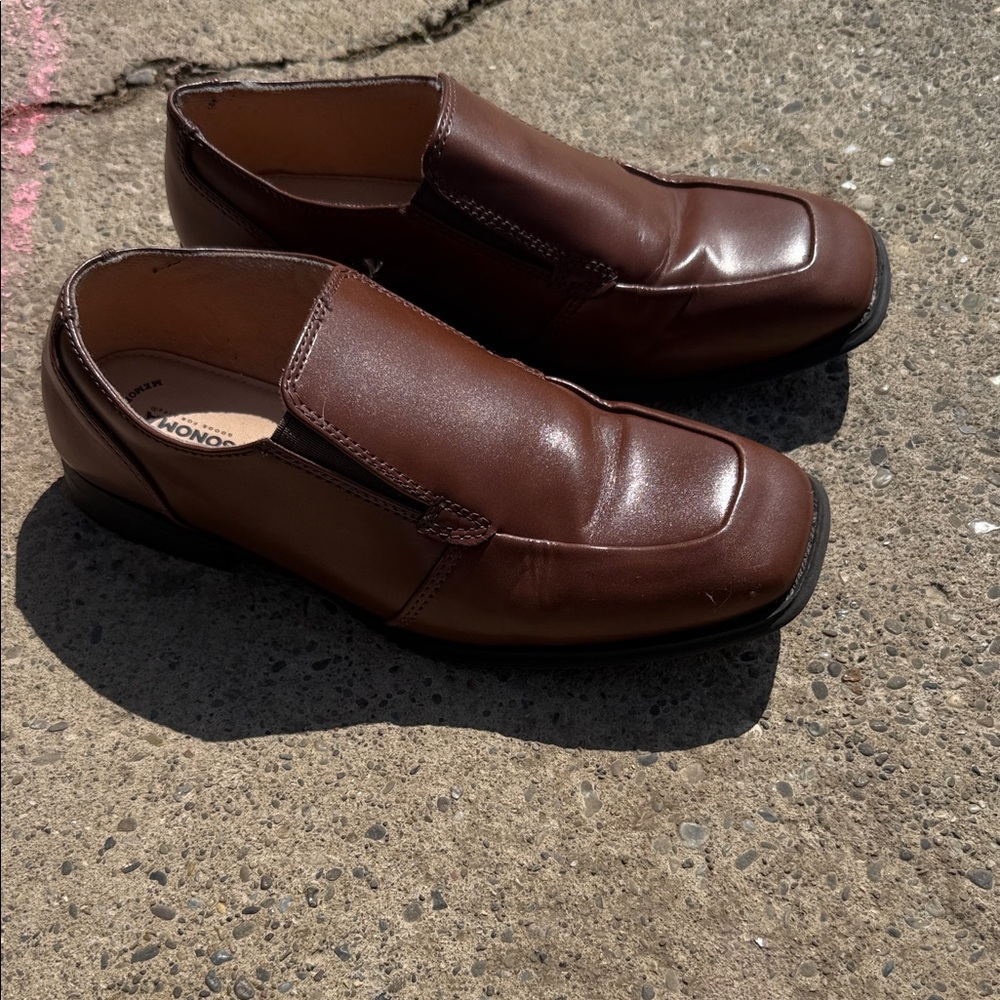 Sonoma Boy’s Brown Leather Slip-On Loafers